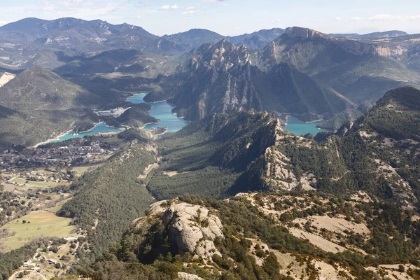 Llosa Del Cavall Reservoir See Codo Viewpoint Solsones Catalonia — 스톡 사진