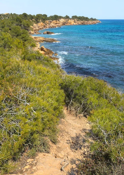 Cami Ronda Kustväg Längs Costa Daurada Katalonien — Stockfoto