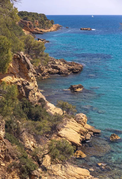 Havslandskap Ametlla Mar Costa Daurada Katalonien — Stockfoto