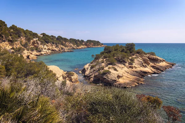 Zeegezicht Cataluña Costa Daurada Catalonië — Stockfoto