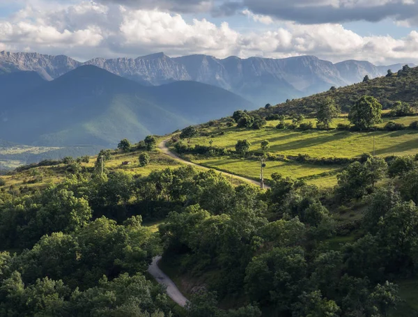 Cadi Range Von Cerdanya Aus Gesehen Katalanische Pyrenäen — Stockfoto