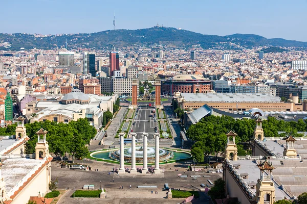 BARCELONA, SPAIN - JUNE 6: Aerial view of Barcelona, Spain, from — Stockfoto