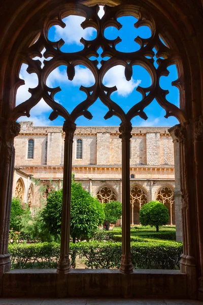 Weergave van het klooster van Santa Maria de Santes Creus, Catalonië — Stockfoto