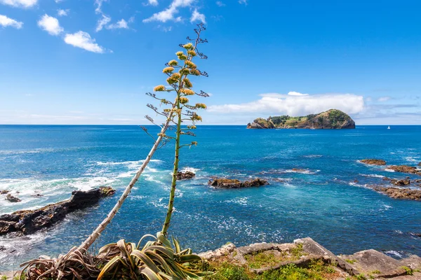 Ostrov sopečného pohled ze Sao Miguel, Azory — Stock fotografie
