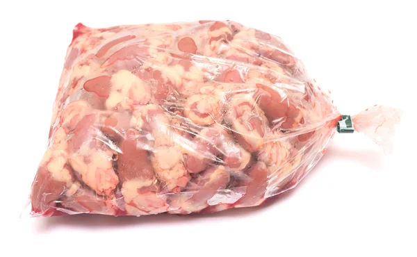 Chicken hearts on white — Stock Photo, Image