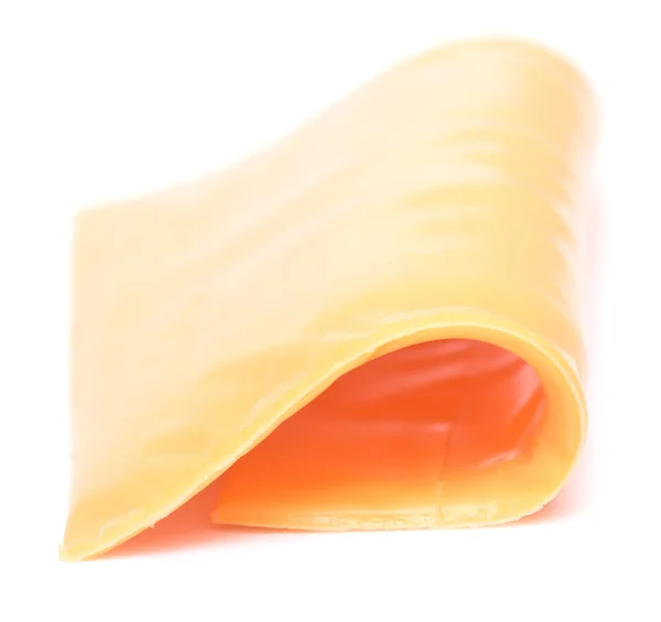 Cheese slice on white — Stock Photo, Image