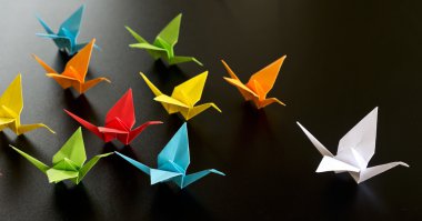 Origami turna kuşları
