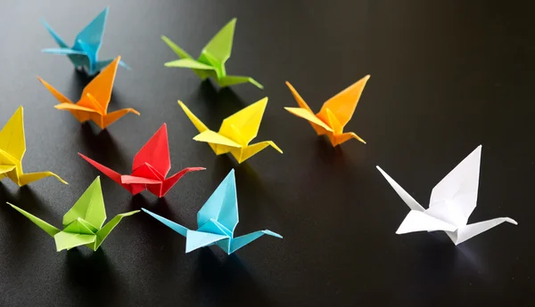 Pássaros de origami guindaste — Fotografia de Stock