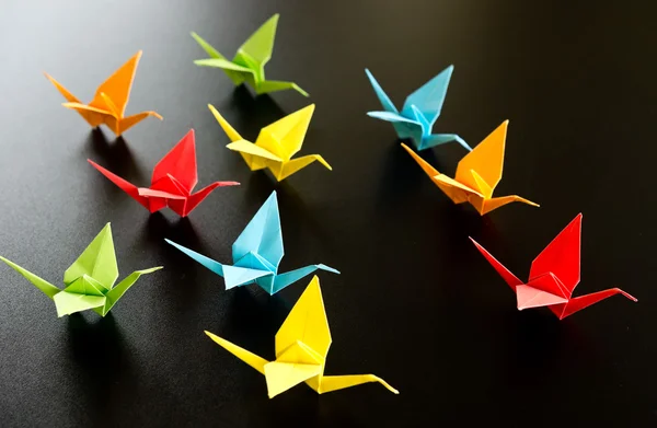 Origami jeřáb ptáci — Stock fotografie