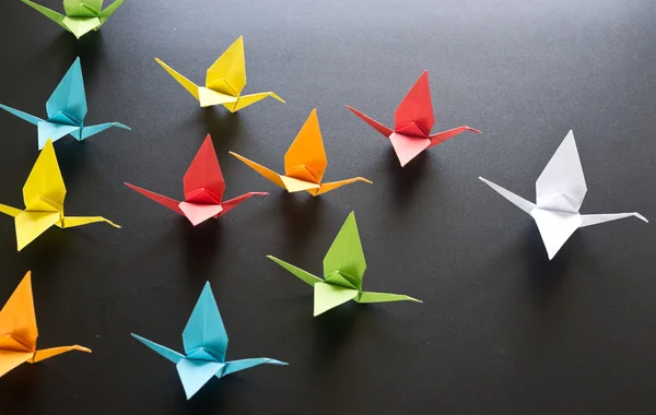 Pássaros de origami guindaste — Fotografia de Stock