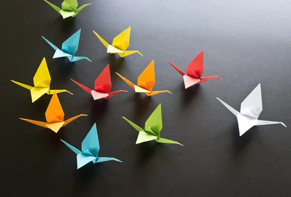 Pássaros de origami guindaste — Fotografia de Stock