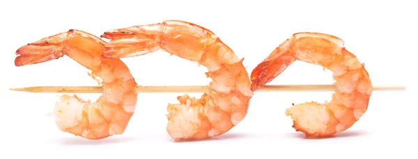 Grilled shrimps on stick — Stock Photo, Image