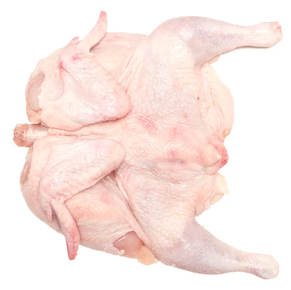 Rå kyckling på vit — Stockfoto