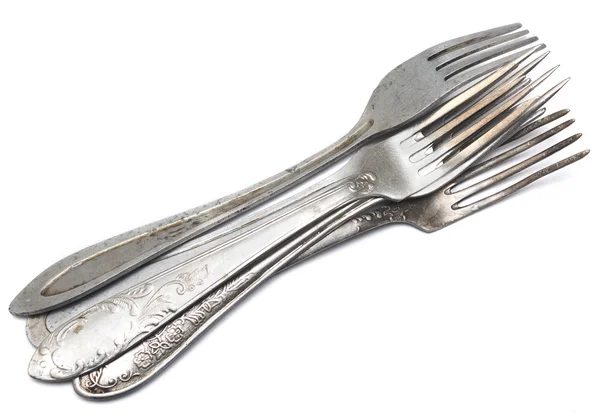 Old forks isolated — Stock Photo, Image