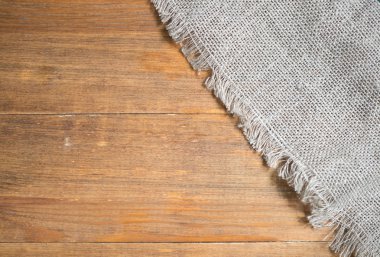 çuval bezi doku masada