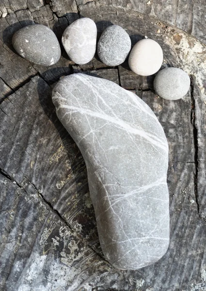 Pie de piedra del guijarro — Foto de Stock