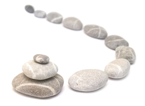 Row of pebbles — Stock Photo, Image