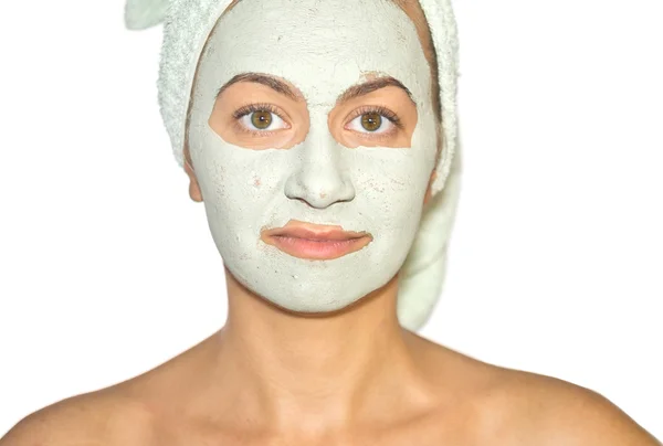 Wanita dengan masker wajah — Stok Foto