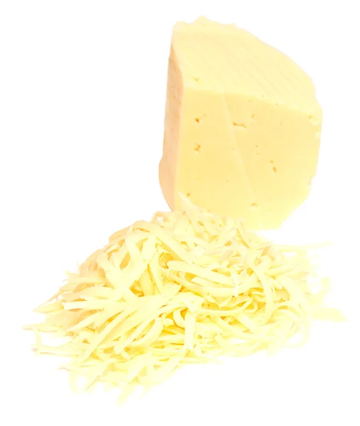 Geriebener Käse isoliert — Stockfoto