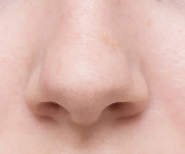 Detailní Záběr Lidského Nosu Makro — Stock fotografie