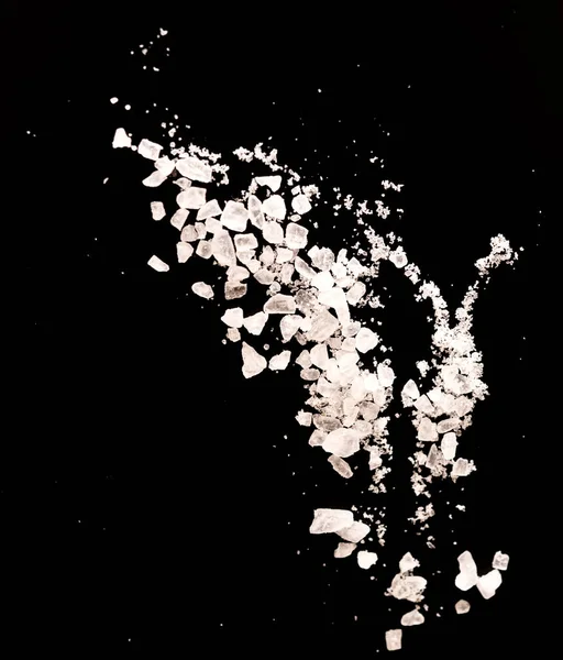 Salt Black Background — Stock Photo, Image