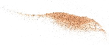 Beyaz arkaplanda izole kum