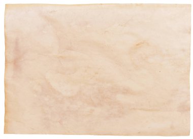 Beyaz arkaplanda izole edilmiş eski buruşuk kağıt