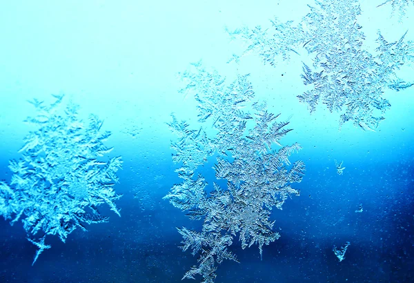 Frost am Fenster — Stockfoto