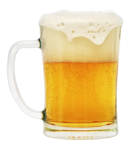 Bier auf Weiß — Stockfoto