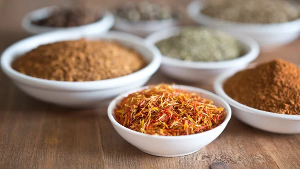 Various spices on table — Stock Photo, Image