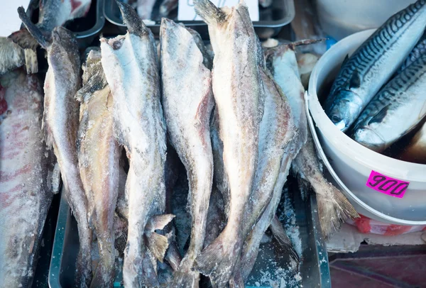 Fryst mat på marknaden — Stockfoto