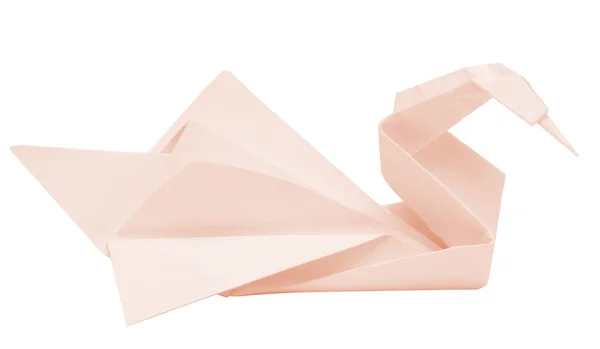 Origami pájaro en blanco —  Fotos de Stock
