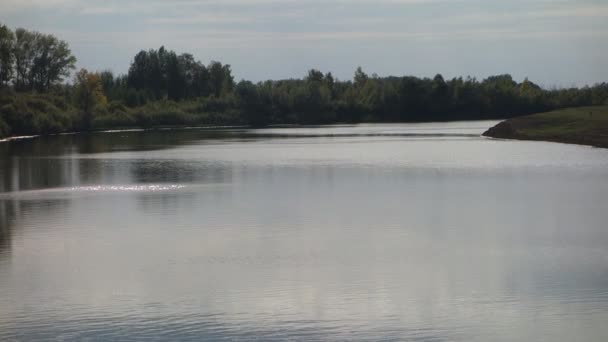 Річка проточною водою — стокове відео