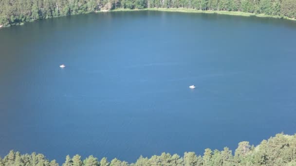 Luftbild vom See Borowoje, Burabay — Stockvideo