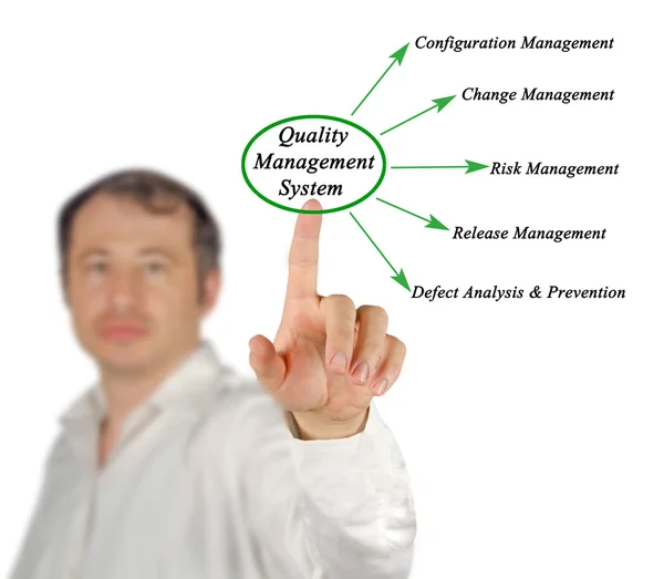 Diagram van kwaliteit managementsysteem — Stockfoto