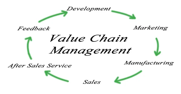 价值链管理的关系图 — 图库照片