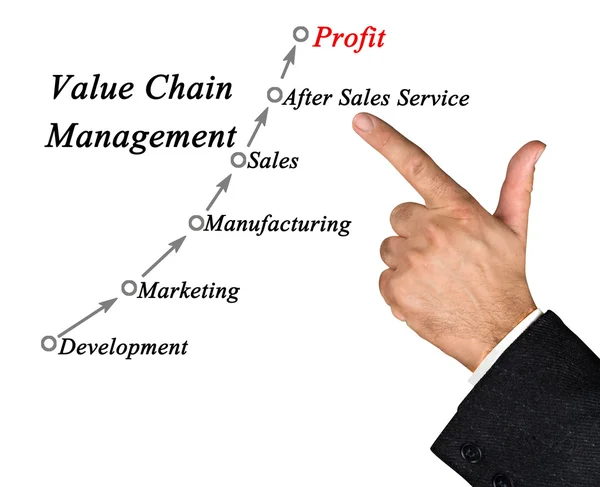 Diagrama de Value Chain Management — Fotografia de Stock