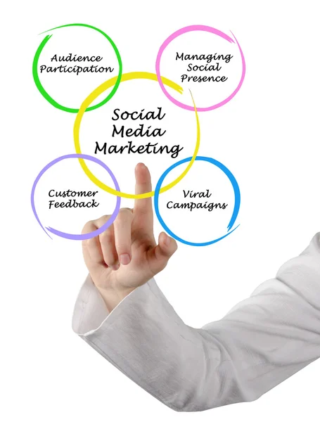 Schema di Social Media Marketing — Foto Stock