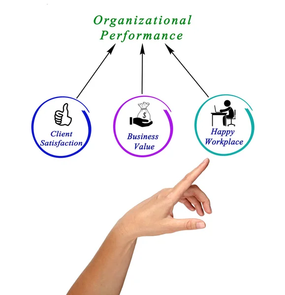 Diagrama de Desempenho Organizacional — Fotografia de Stock