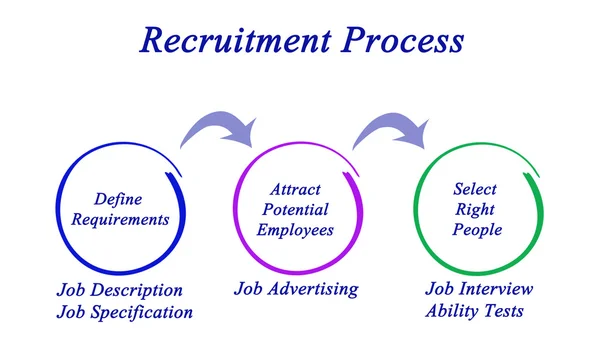 Diagram of Recruitment Process — Stock Photo, Image