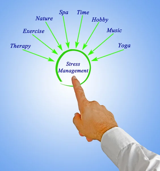 Diagram of stress management — Stock Photo, Image