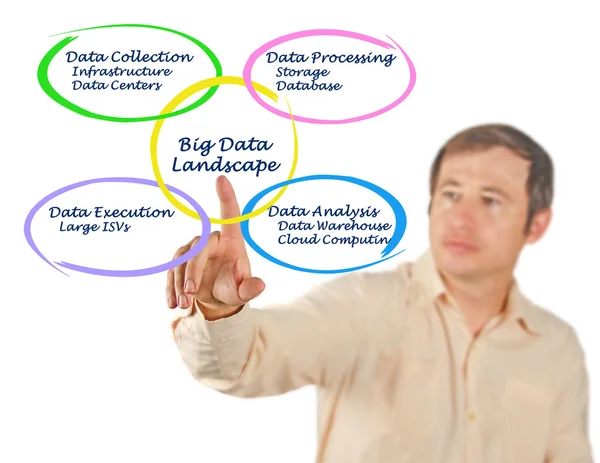 Schema di Big Data Landscape — Foto Stock