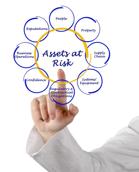 Diagram över tillgångar risk — Stockfoto