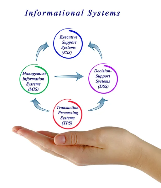 Diagram över informationssystem — Stockfoto