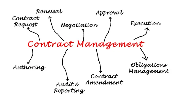 Diagram of Contract Management — Stock Photo, Image