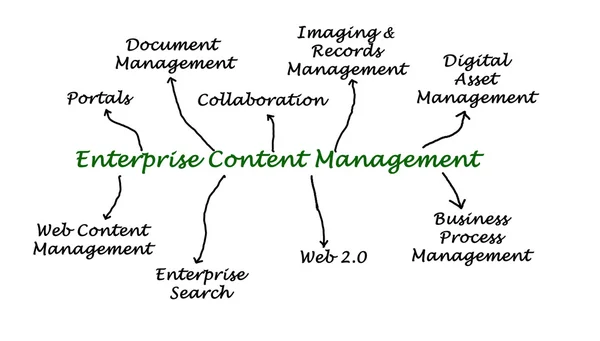 Diagrama de gestión de contenido empresarial — Foto de Stock