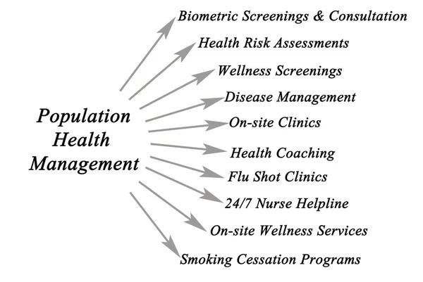 Diagram över befolkningens hälsa Management Platform — Stockfoto