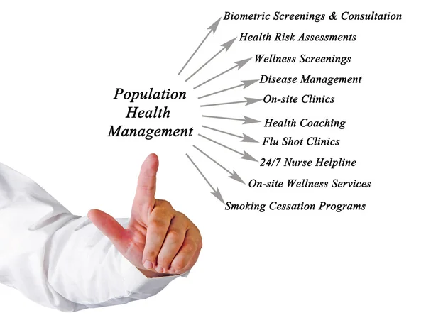 Diagram van de bevolking beheer gezondheidsplatform — Stockfoto
