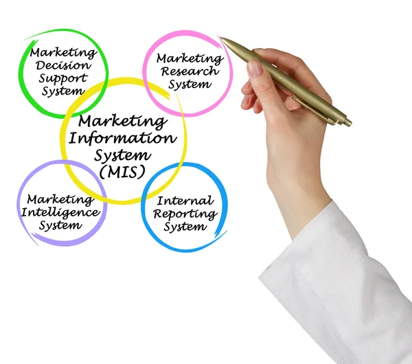 Součásti marketingové informační systém (Mis) — Stock fotografie
