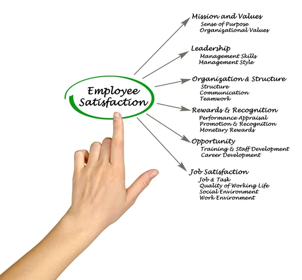 Diagrama de la satisfacción de los empleados — Foto de Stock